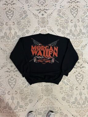 Morgan Wallen One Night At A Time Tour Crewneck Sweatshirt Black